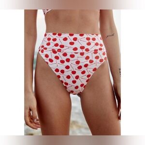 Free People Beach Riot Cherry Pie Highway Bikini Bottoms size small